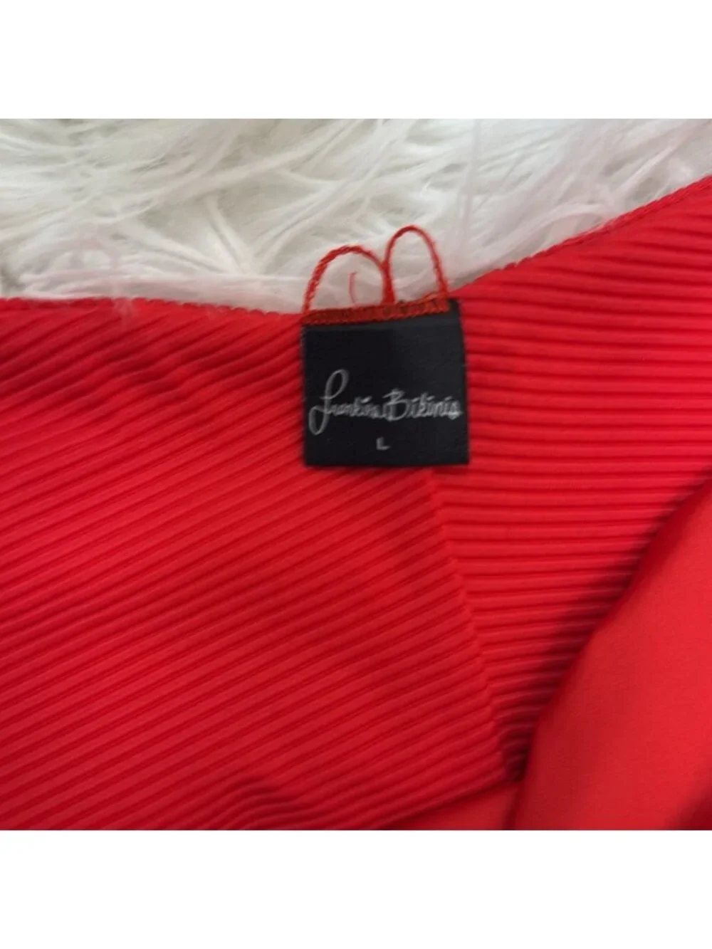 Frankie’s bikinis red Greer bikini set new no tags large swim
